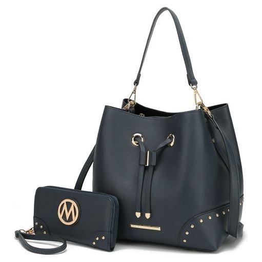 Callie Solid Bucket Bag with matching Wallet