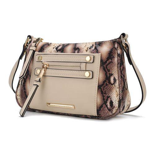 Load image into Gallery viewer, Essie Snake Embossed Vegan Leather Crossbody
