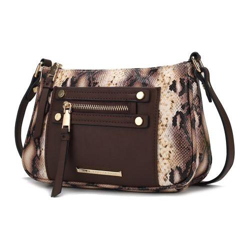 Load image into Gallery viewer, Essie Snake Embossed Vegan Leather Crossbody
