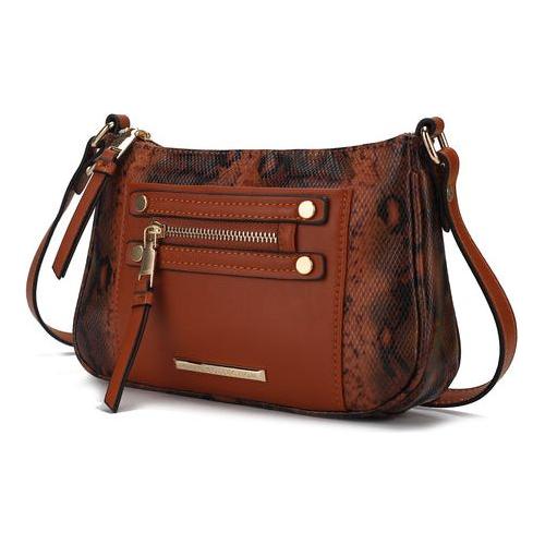 Load image into Gallery viewer, Essie Snake Embossed Vegan Leather Crossbody
