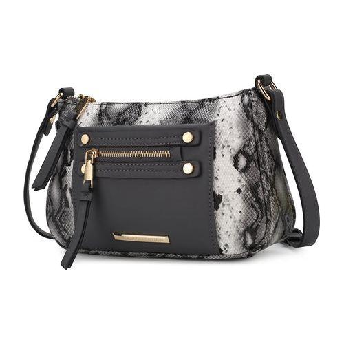 Load image into Gallery viewer, Essie Snake Embossed Vegan Leather Crossbody
