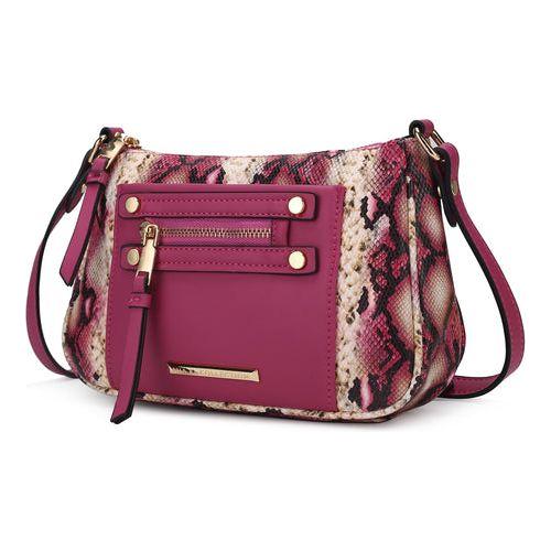 Load image into Gallery viewer, Essie Snake Embossed Vegan Leather Crossbody
