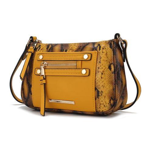 Load image into Gallery viewer, Essie Snake Embossed Vegan Leather Crossbody
