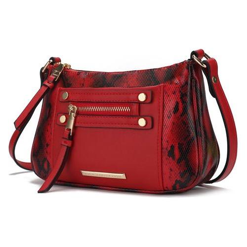 Load image into Gallery viewer, Essie Snake Embossed Vegan Leather Crossbody
