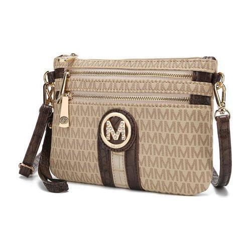 Load image into Gallery viewer, MKF Collection Tarren Signature Crossbody/ Wristlet Bag by Mia K
