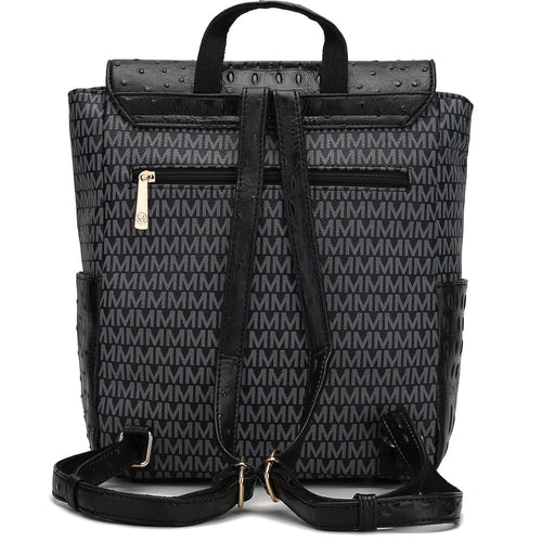 Load image into Gallery viewer, Leidy M Signature/Croco Backpack
