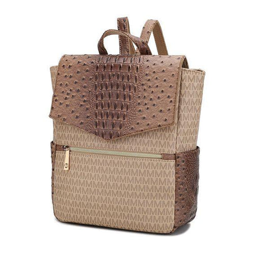 Load image into Gallery viewer, Leidy M Signature/Croco Backpack
