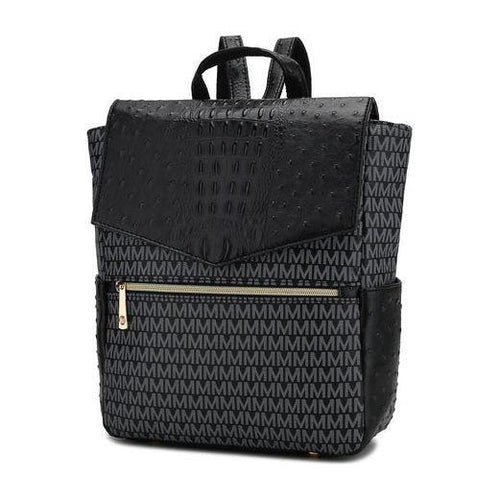 Load image into Gallery viewer, Leidy M Signature/Croco Backpack
