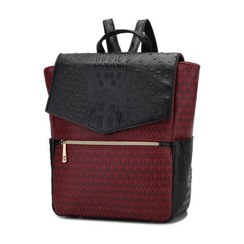 Load image into Gallery viewer, Leidy M Signature/Croco Backpack
