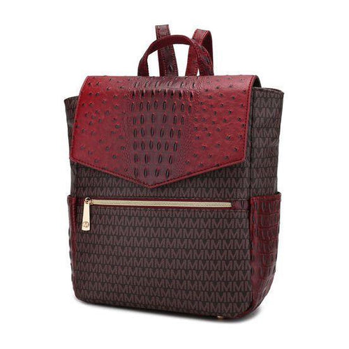 Load image into Gallery viewer, Leidy M Signature/Croco Backpack
