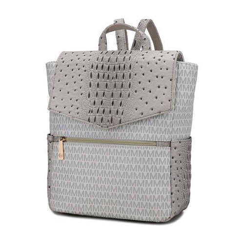 Load image into Gallery viewer, Leidy M Signature/Croco Backpack
