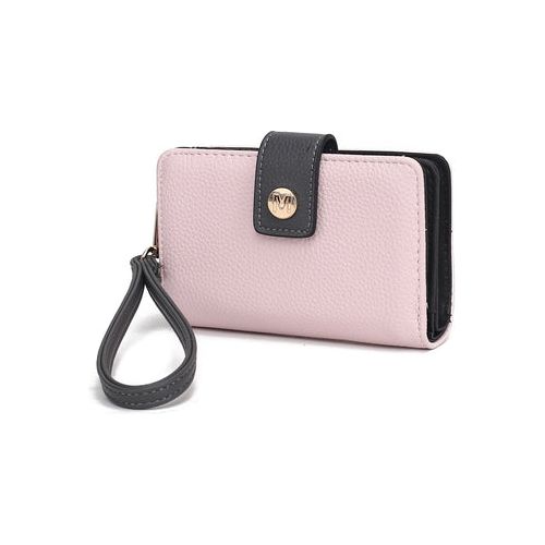 Load image into Gallery viewer, Shira Color Block Vegan Leather Women Wallet with Wristlet
