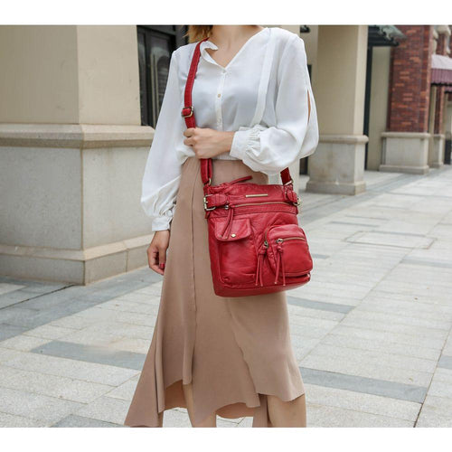 Load image into Gallery viewer, Vintage Stiella Crossbody Bag - Timeless Elegance in Faux Leather
