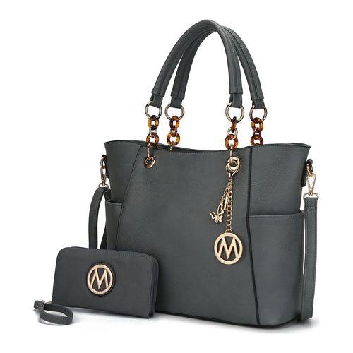 Load image into Gallery viewer, MKF Collection Bonita Tote Handbag &amp; Wallet Set Vegan Leather by Mia K
