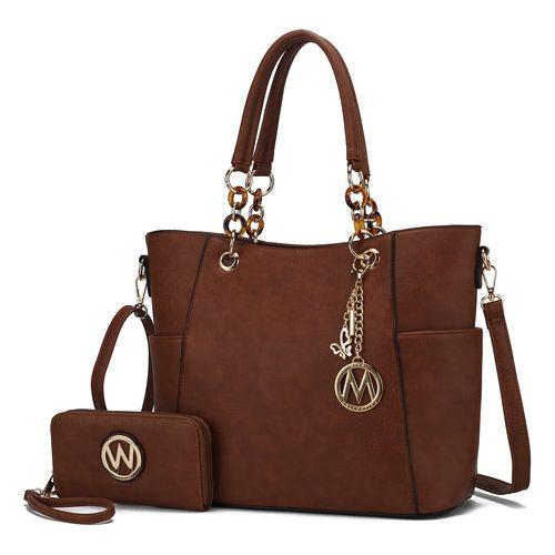 MKF Collection Bonita Tote Handbag & Wallet Set Vegan Leather by Mia K