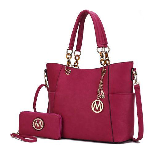 Load image into Gallery viewer, MKF Collection Bonita Tote Handbag &amp; Wallet Set Vegan Leather by Mia K
