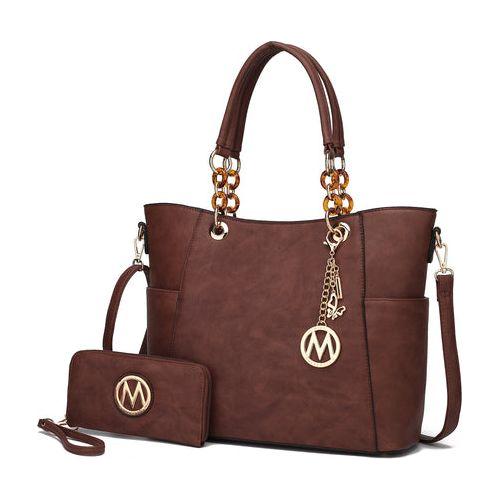 Load image into Gallery viewer, MKF Collection Bonita Tote Handbag &amp; Wallet Set Vegan Leather by Mia K
