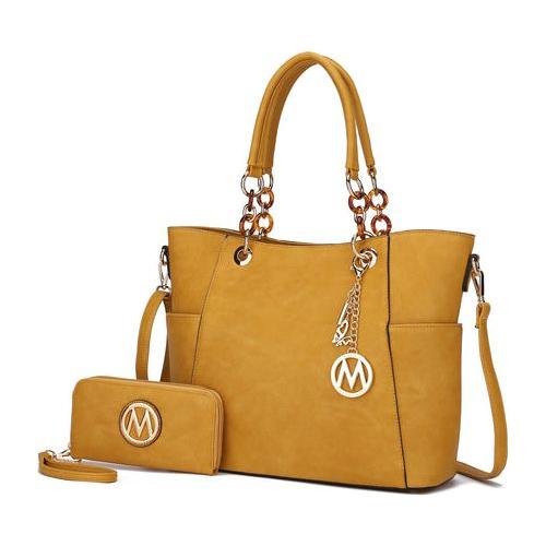 Load image into Gallery viewer, MKF Collection Bonita Tote Handbag &amp; Wallet Set Vegan Leather by Mia K
