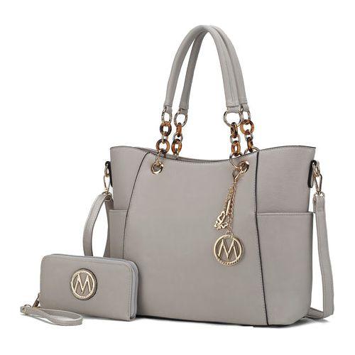 Load image into Gallery viewer, MKF Collection Bonita Tote Handbag &amp; Wallet Set Vegan Leather by Mia K
