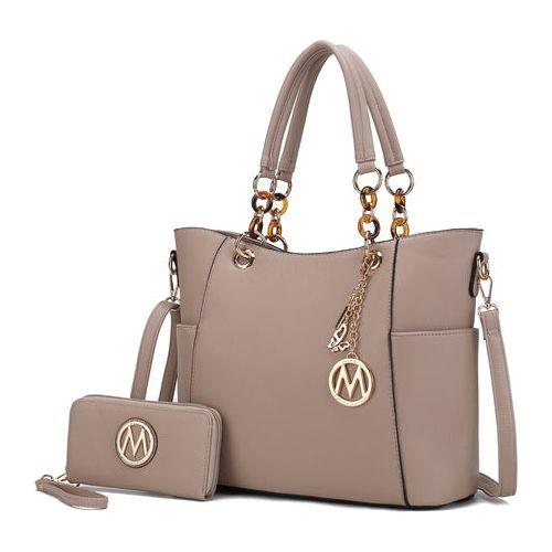 Load image into Gallery viewer, MKF Collection Bonita Tote Handbag &amp; Wallet Set Vegan Leather by Mia K
