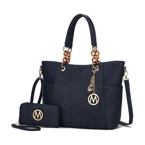 Load image into Gallery viewer, MKF Collection Bonita Tote Handbag &amp; Wallet Set Vegan Leather by Mia K
