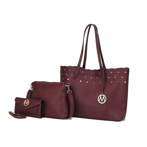 Load image into Gallery viewer, Mariahna 3 Pcs Shopper Tote, crossbody and Wallet.

