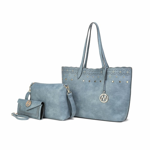 Load image into Gallery viewer, Mariahna 3 Pcs Shopper Tote, crossbody and Wallet.
