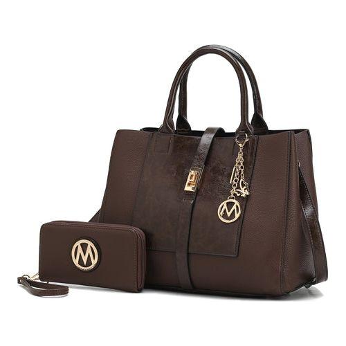 Yola Satchel Bag with Wallet - Exquisite Vegan Leather Elegance