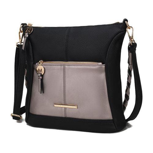 Load image into Gallery viewer, MKF Collection Nala Vegan Shoulder Bag - Elegant Color Block Design
