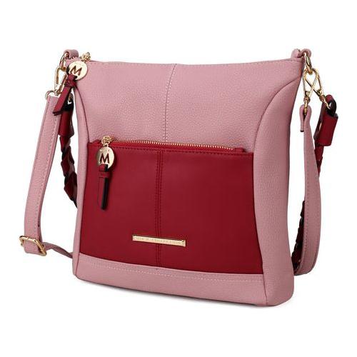 MKF Collection Nala Vegan Shoulder Bag - Elegant Color Block Design