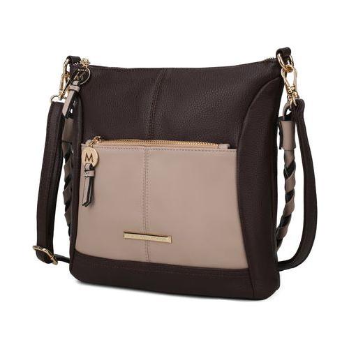 Load image into Gallery viewer, MKF Collection Nala Vegan Shoulder Bag - Elegant Color Block Design
