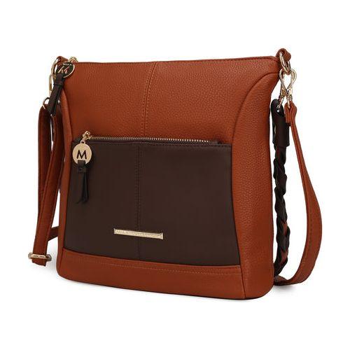 Load image into Gallery viewer, MKF Collection Nala Vegan Shoulder Bag - Elegant Color Block Design
