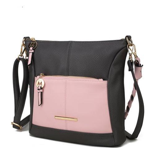 Load image into Gallery viewer, MKF Collection Nala Vegan Shoulder Bag - Elegant Color Block Design
