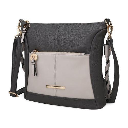 Load image into Gallery viewer, MKF Collection Nala Vegan Shoulder Bag - Elegant Color Block Design
