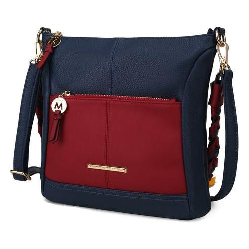 MKF Collection Nala Vegan Shoulder Bag - Elegant Color Block Design