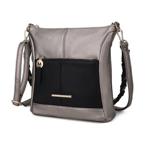 MKF Collection Nala Vegan Shoulder Bag - Elegant Color Block Design