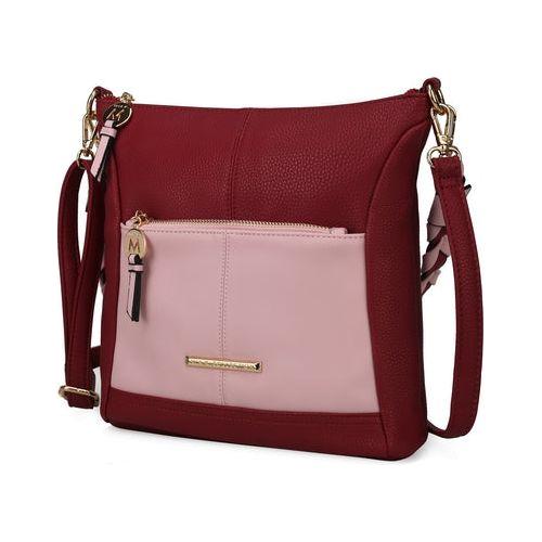 MKF Collection Nala Vegan Shoulder Bag - Elegant Color Block Design