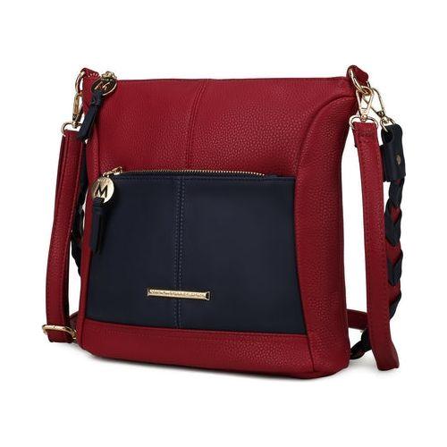 Load image into Gallery viewer, MKF Collection Nala Vegan Shoulder Bag - Elegant Color Block Design
