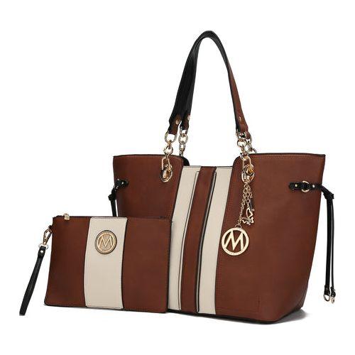 Load image into Gallery viewer, Holland Tote with Wristlet Handbag Vegan Leather
