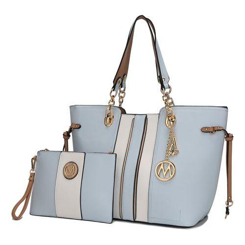 Load image into Gallery viewer, Holland Tote with Wristlet Handbag Vegan Leather
