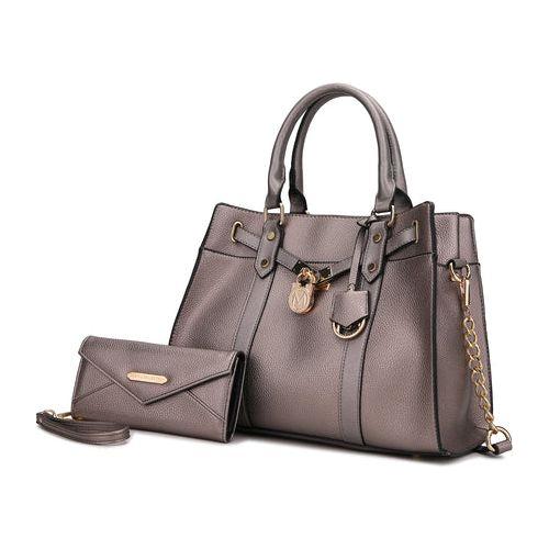 Load image into Gallery viewer, Christine Vegan Leather Women Satchel Bag with Wallet
