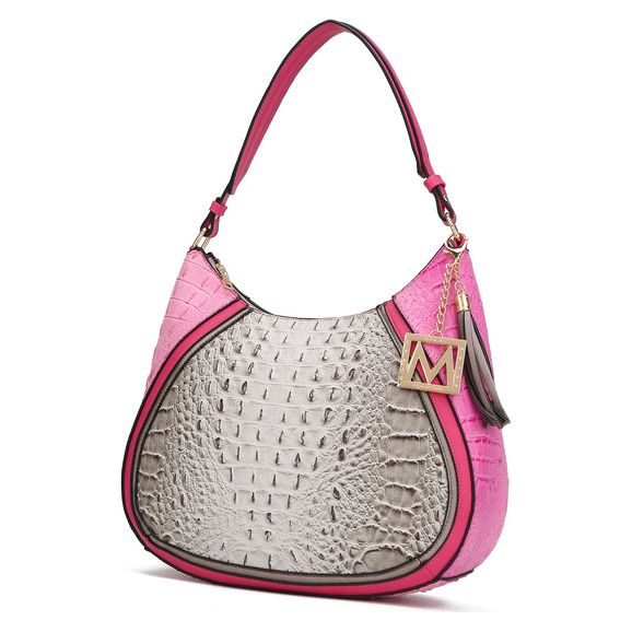 Nayra Embossed Hobo Bag