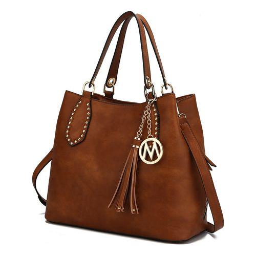 Load image into Gallery viewer, Lana Vegan Leather Satchel Bag
