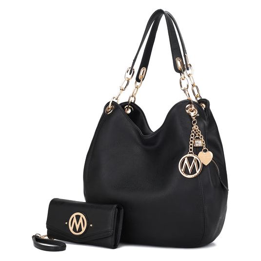 MKF Collection Ashley Hobo Bag and Wristlet Set by Mia K