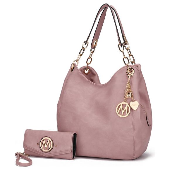 MKF Collection Ashley Hobo Bag and Wristlet Set by Mia K