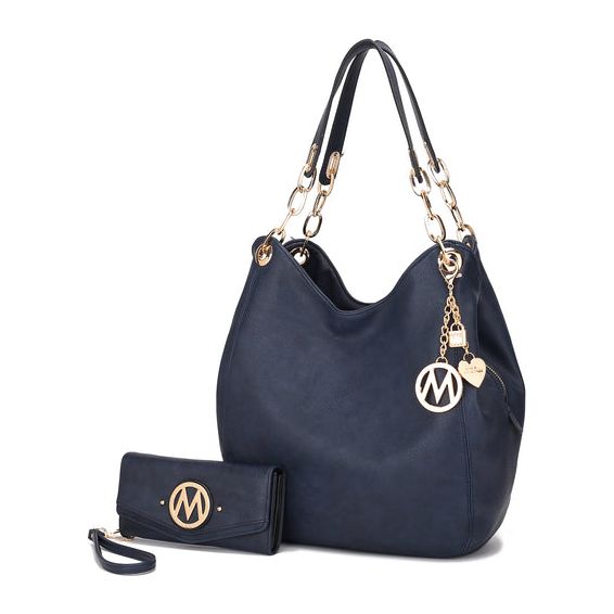 MKF Collection Ashley Hobo Bag and Wristlet Set by Mia K