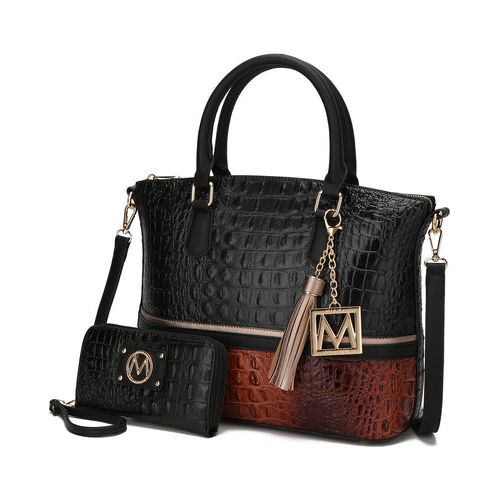 Load image into Gallery viewer, MKF Autumn Crocodile Skin Tote Handbag with Wallet Women by Mia k
