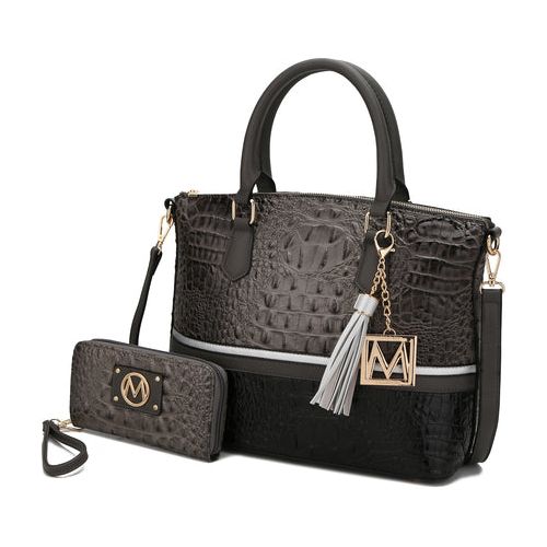 Load image into Gallery viewer, MKF Autumn Crocodile Skin Tote Handbag with Wallet Women by Mia k
