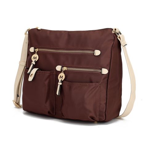 Load image into Gallery viewer, MKF Collection Serena Color-Block Nylon Women Shoulder Bag by Mia K
