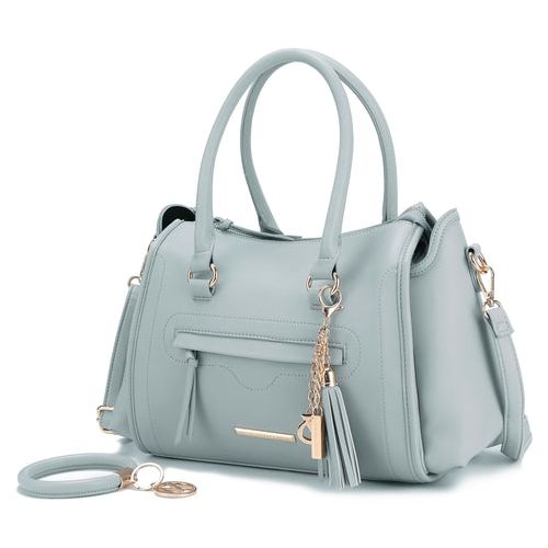 Load image into Gallery viewer, Mia K. Valeria Satchel Handbag with Keyring
